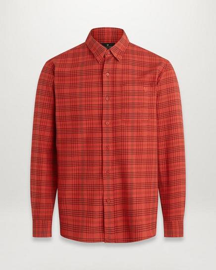 Chemise Belstaff Homme Burstock Rouge Soldes QR8465792